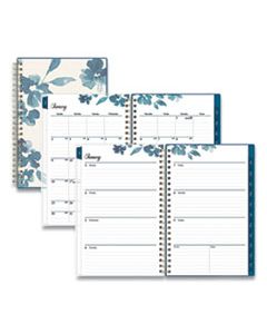BLS137260 FROSTED WEEKLY/MONTHLY PLANNER, 8 X 5, BAKAH BLUE, 2024