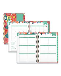 BLS137361 DAY DESIGNER FROSTED COVER WEEKLY/MONTHLY PLANNER, 8 X 5, FLORAL SKETC, 2024