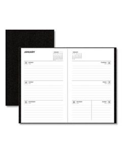 BLS123855 ALIGNED SLIM WEEKLY PLANNER, 6 X 3.75, BLACK, 2024