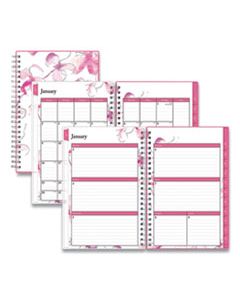 BLS137270 BREAST CANCER AWARENESS WEEKLY/MONTHLY PLANNER, 8 X 5, ORCHID, 2024