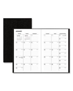 BLS123856 ALIGNED SLIM MONTHLY PLANNER, 6 X 3.75, BLACK, 2024