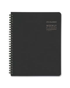 AAG7054XL05 CONTEMPORARY LITE WEEKLY/MONTHLY PLANNER, 8.75 X 7, BLACK, 2024