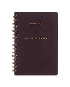 AAGYP200L50 SIGNATURE LITE WEEKLY/MONTHLY PLANNER, 8.5 X 5.75, MAROON, 2024