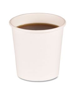 BWKWHT4HCUP PAPER HOT CUPS, 4 OZ, WHITE, 20 CUPS/SLEEVE, 50 SLEEVES/CARTON