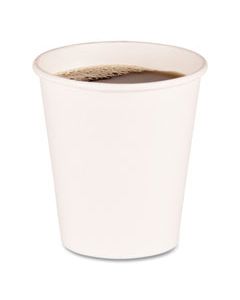 BWKWHT10HCUP PAPER HOT CUPS, 10 OZ, WHITE, 20 CUPS/SLEEVE, 50 SLEEVES/CARTON