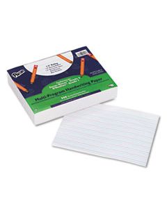 PAC2421 MULTI-PROGRAM HANDWRITING PAPER, 16 LB, 1/2" LONG RULE, ONE-SIDED, 8 X 10.5, 500/PACK