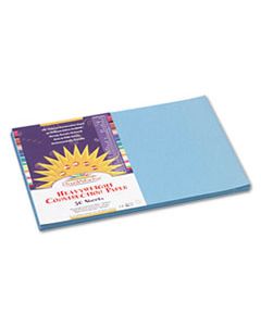 PAC7607 CONSTRUCTION PAPER, 58LB, 12 X 18, SKY BLUE, 50/PACK