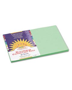 PAC8107 CONSTRUCTION PAPER, 58LB, 12 X 18, LIGHT GREEN, 50/PACK