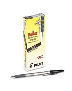 PIL35011 BETTER STICK BALLPOINT PEN, FINE 0.7MM, BLACK INK, SMOKE BARREL, DOZEN