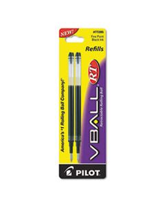 PIL77285 REFILL FOR PILOT VBALL AND VBALL RT ROLLING BALL PENS, FINE POINT, BLACK INK, 2/PACK