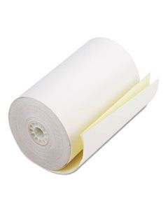 PMC08785 IMPACT PRINTING CARBONLESS PAPER ROLLS, 4.5" X 90 FT, WHITE/CANARY, 24/CARTON