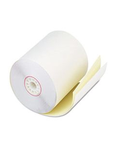 PMC08789 IMPACT PRINTING CARBONLESS PAPER ROLLS, 2.75" X 90 FT, WHITE/CANARY, 50/CARTON