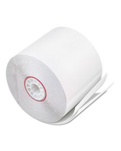 PMC08801 IMPACT PRINTING CARBONLESS PAPER ROLLS, 2.25" X 90 FT, WHITE/WHITE, 50/CARTON