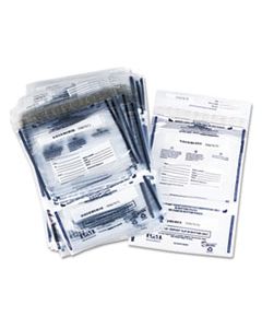 PMC58008 CLEAR DUAL DEPOSIT BAGS, TAMPER EVIDENT, PLASTIC, 11 X 15, 100 BAGS/PACK