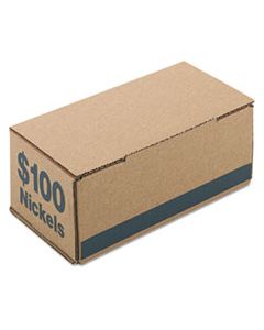 PMC61005 CORRUGATED CARDBOARD COIN STORAGE W/DENOMINATION PRINTED ON SIDE, BLUE