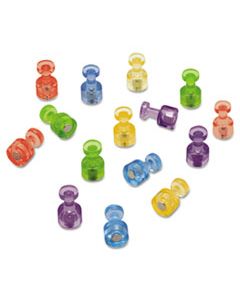 QRTMPPC MAGNETIC "PUSH PINS", 3/4" DIA, ASSORTED COLORS, 20/PACK