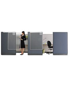 QRTWPS1000 WORKSTATION PRIVACY SCREEN, 36W X 48D, TRANSLUCENT CLEAR/SILVER