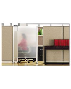 QRTWPS2000 PREMIUM WORKSTATION PRIVACY SCREEN, 38W X 64D, TRANSLUCENT CLEAR/SILVER