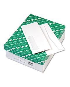 QUA21332 WINDOW ENVELOPE, #10, COMMERCIAL FLAP, GUMMED CLOSURE, 4.13 X 9.5, WHITE, 500/BOX