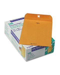 QUA37875 CLASP ENVELOPE, #75, CHEESE BLADE FLAP, CLASP/GUMMED CLOSURE, 7.5 X 10.5, BROWN KRAFT, 100/BOX