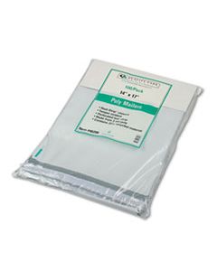 QUA46200 REDI-STRIP POLY MAILER, #5 1/2, SQUARE FLAP, REDI-STRIP CLOSURE, 14 X 17, WHITE, 100/PACK