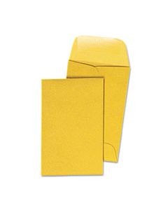 QUA50160 KRAFT COIN & SMALL PARTS ENVELOPE, #1, SQUARE FLAP, GUMMED CLOSURE, 2.25 X 3.5, BROWN KRAFT, 500/BOX