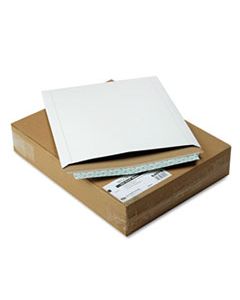 QUA64019 EXTRA-RIGID PHOTO/DOCUMENT MAILER, CHEESE BLADE FLAP, SELF-ADHESIVE CLOSURE, 12.75 X 15, WHITE, 25/BOX