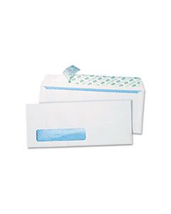 QUA69222 REDI-STRIP SECURITY TINTED ENVELOPE, #10, COMMERCIAL FLAP, REDI-STRIP CLOSURE, 4.13 X 9.5, WHITE, 500/BOX