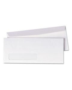 QUA90120 WINDOW ENVELOPE, #10, COMMERCIAL FLAP, GUMMED CLOSURE, 4.13 X 9.5, WHITE, 500/BOX