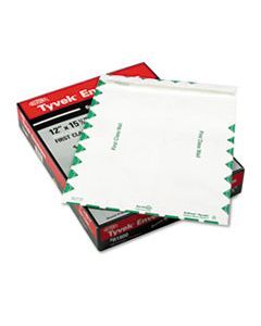 QUAR1800 CATALOG MAILERS, DUPONT TYVEK, #15 1/2, CHEESE BLADE FLAP, SELF-ADHESIVE CLOSURE, 12 X 15.5, WHITE, 100/BOX