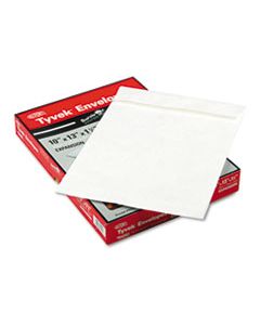 QUAR4202 OPEN END EXPANSION MAILERS, DUPONT TYVEK, #13 1/2, CHEESE BLADE FLAP, SELF-ADHESIVE CLOSURE, 10 X 13, WHITE, 25/BOX