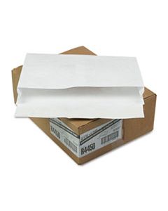 QUAR4450 OPEN SIDE EXPANSION MAILERS, DUPONT TYVEK, #15, CHEESE BLADE FLAP, SELF-ADHESIVE CLOSURE, 10 X 15, WHITE, 100/CARTON