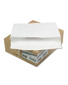 QUAR4492 OPEN SIDE EXPANSION MAILERS, DUPONT TYVEK, #15 1/2, CHEESE BLADE FLAP, SELF-ADHESIVE CLOSURE, 12 X 16, WHITE, 100/CARTON