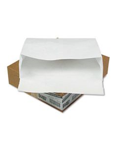 QUAR4497 OPEN SIDE EXPANSION MAILERS, DUPONT TYVEK, #15 1/2, CHEESE BLADE FLAP, SELF-ADHESIVE CLOSURE, 12 X 16, WHITE, 50/CARTON