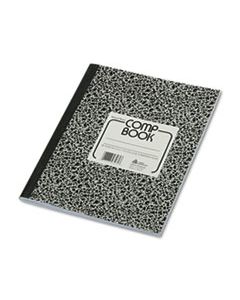 RED43461 COMPOSITION NOTEBOOK, MEDIUM/COLLEGE RULE, BLACK MARBLE COVER, 10 X 7.88, 80 SHEETS