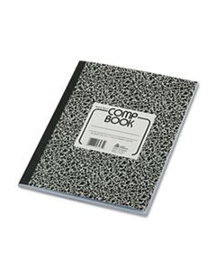 RED43475 COMPOSITION NOTEBOOK, 5 SQ/IN QUADRILLE RULE, BLACK MARBLE COVER, 10 X 7.88, 80 SHEETS