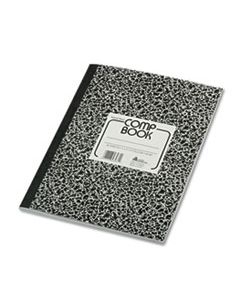 RED43481 COMPOSITION NOTEBOOK, MEDIUM/COLLEGE RULE, BLACK MARBLE COVER, 11 X 8.38, 80 SHEETS