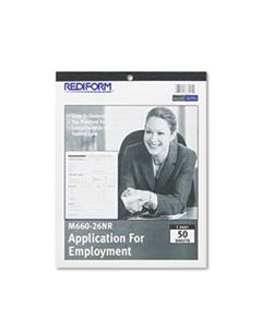 REDM66026NR EMPLOYMENT APPLICATION, 8 1/2 X 11, 50 FORMS