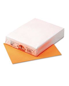 PAC102218 KALEIDOSCOPE MULTIPURPOSE COLORED PAPER, 24LB, 8.5 X 11, HYPER ORANGE, 500/REAM