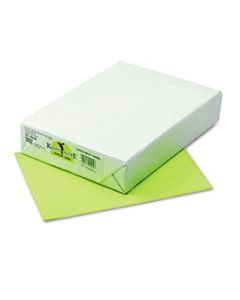 PAC102224 KALEIDOSCOPE MULTIPURPOSE COLORED PAPER, 24LB, 8.5 X 11, HYPER LIME, 500/REAM