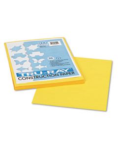 PAC103004 TRU-RAY CONSTRUCTION PAPER, 76LB, 9 X 12, YELLOW, 50/PACK