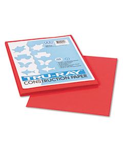 PAC103030 TRU-RAY CONSTRUCTION PAPER, 76LB, 9 X 12, RED, 50/PACK