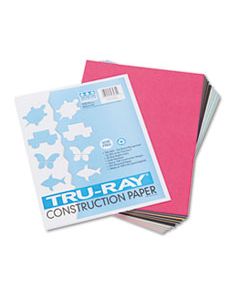 PAC103031 TRU-RAY CONSTRUCTION PAPER, 76LB, 9 X 12, ASSORTED STANDARD COLORS, 50/PACK