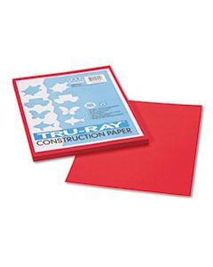 PAC103431 TRU-RAY CONSTRUCTION PAPER, 76LB, 9 X 12, FESTIVE RED, 50/PACK