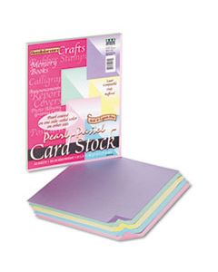 PAC109130 REMINISCENCE CARD STOCK, 65LB, 8.5 X 11, ASSORTED PASTEL PEARL COLORS, 50/PACK