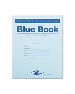 ROA77510 EXAMINATION BLUE BOOK, WIDE/LEGAL RULE, 8.5 X 7, WHITE, 4 SHEETS