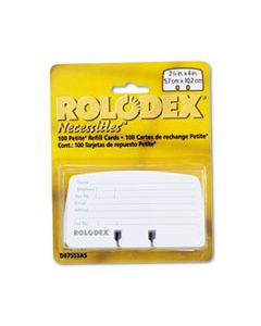 ROL67553 PETITE REFILL CARDS, 2 1/4 X 4, 100 CARDS/PACK
