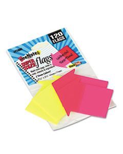 RTG21095 SEENOTES TRANSPARENT-FILM ARROW PAGE FLAGS, NEON ASSORTED, 60/PAD, 2 PADS