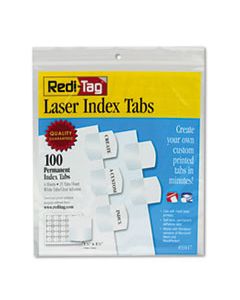 RTG33117 LASER PRINTABLE INDEX TABS, 1/5-CUT TABS, WHITE, 1.13" WIDE, 100/PACK