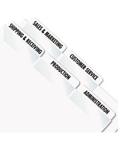 RTG39170 LASER PRINTABLE INDEX TABS, 1/5-CUT TABS, WHITE, 2" WIDE, 300/PACK